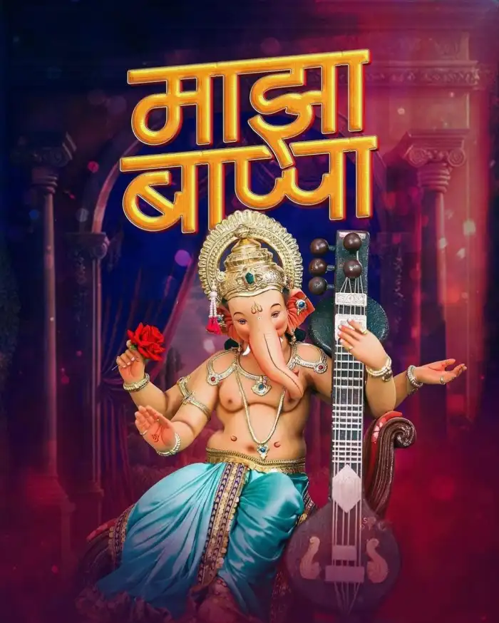 Ganesh Chaturthi Ganpati Marathi Banner Poster Editing Background