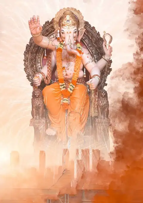 Ganesh Chaturthi Ganpati Statue Big Size Editing Background