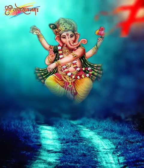 Ganesh Chaturthi Green Road Blur CB Background Full HD Download