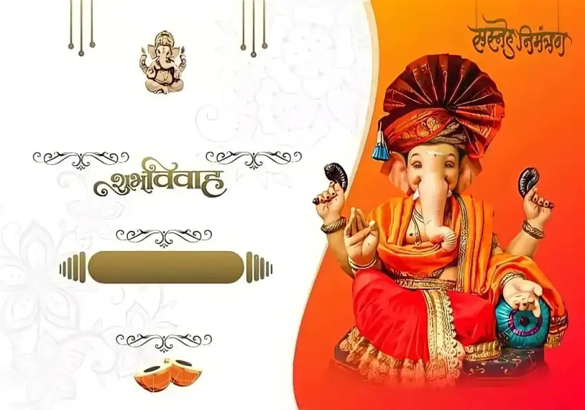 Ganesh Chaturthi Invitation Banner Editing Background