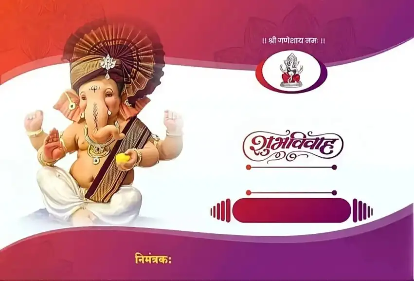 Ganesh Chaturthi Invitation Banner Editing Background