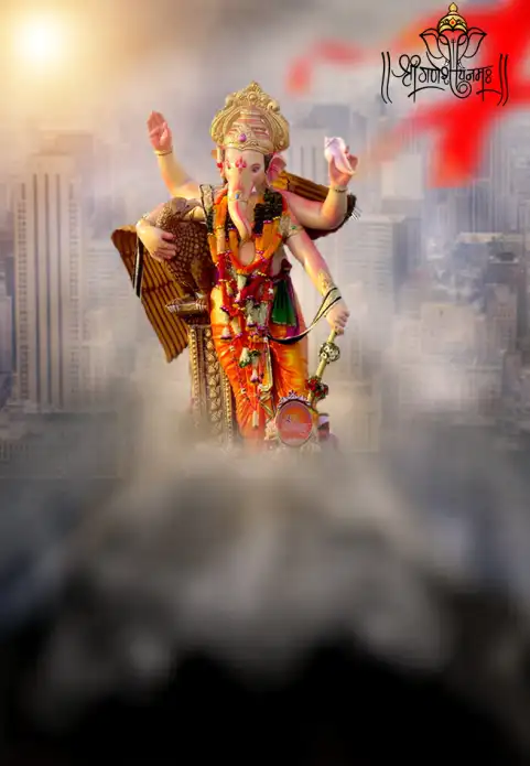 Ganesh Chaturthi Marathi Banner Editing HD Background Download