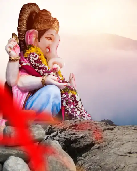 Ganesh Chaturthi Mountain Roack Editing Full HD Background