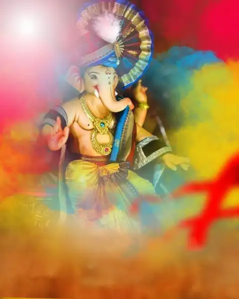 Ganesh Chaturthi Puja Murti Editing Background HD