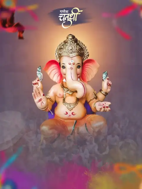 Ganesh Chaturthi Studio Photo Editing Background  Full HD