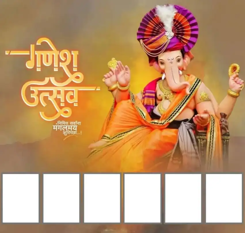 Ganesh Chaturthi Utsav Banner Editing Background