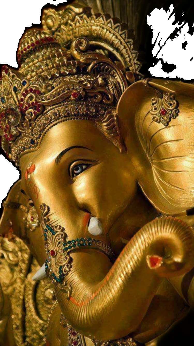 Ganesh Golden Side View PNG Images Download Free