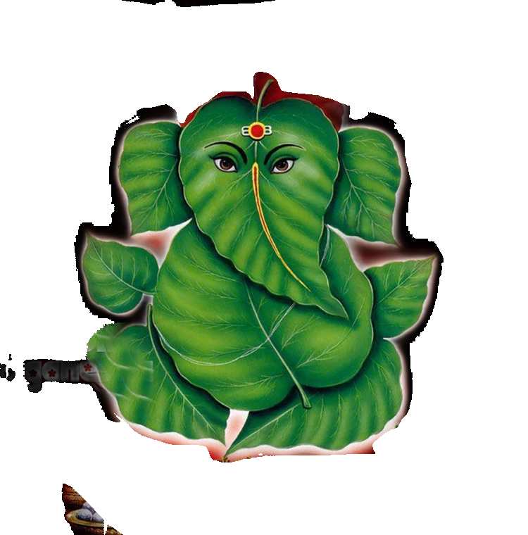 Ganesh Ji Green Batel Leaf HD PNG Images Download Free