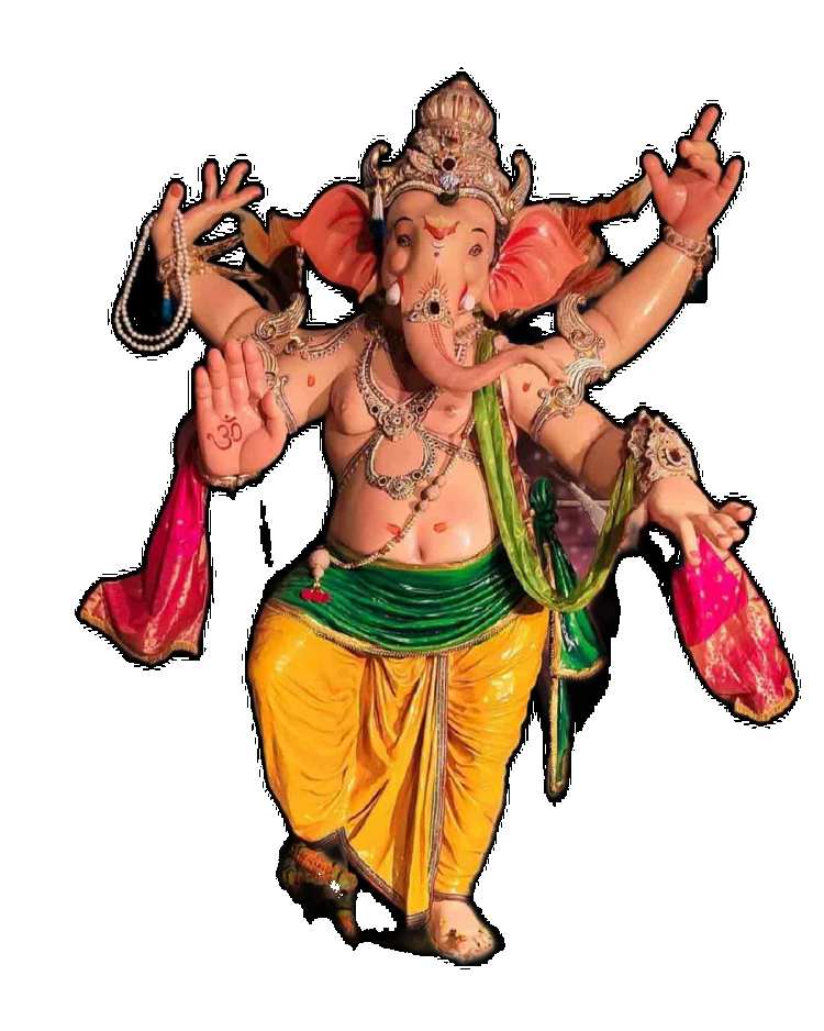 Ganesh Ji Standing Statue PNG HD Background  Download Free