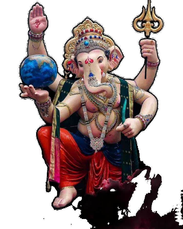 Ganesh Ji With Four hand PNG HD Background  Download Free