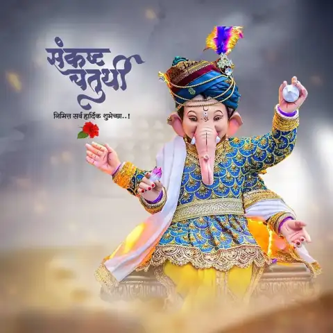 Ganesh Sankashti Chaturthi Banner Photo Editing Background