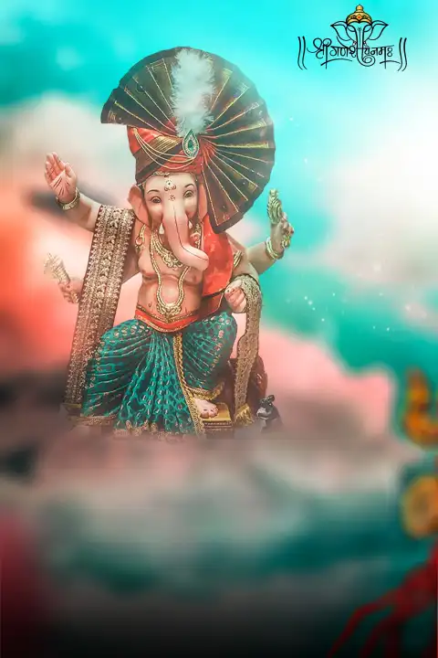 Ganesha In Sky  Editing Background HD Download