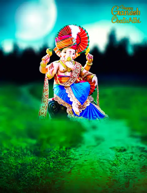 Ganpati BAPPA  Blur CB Background Full HD Download