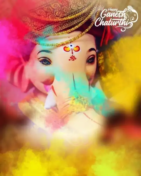 Ganpati BaPPA Face CB Editing Background HD Images