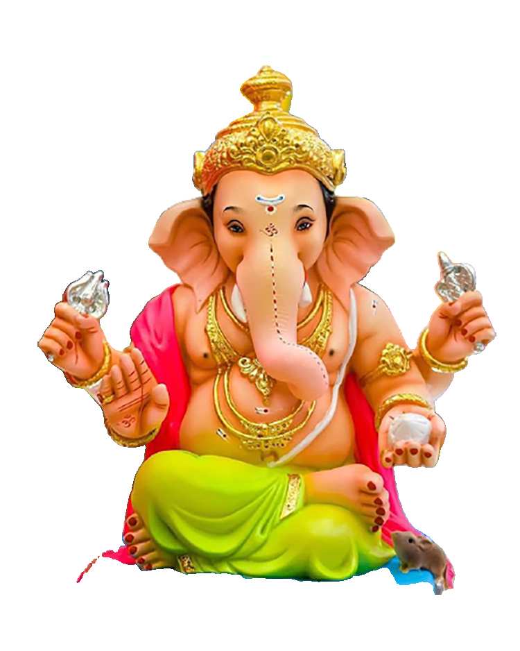 Ganpati Bappa Ganesha Sitting Small PNG Images Download