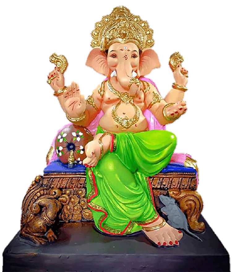 Ganpati Bappa Ganesha Sitting Transparent PNG Images Download