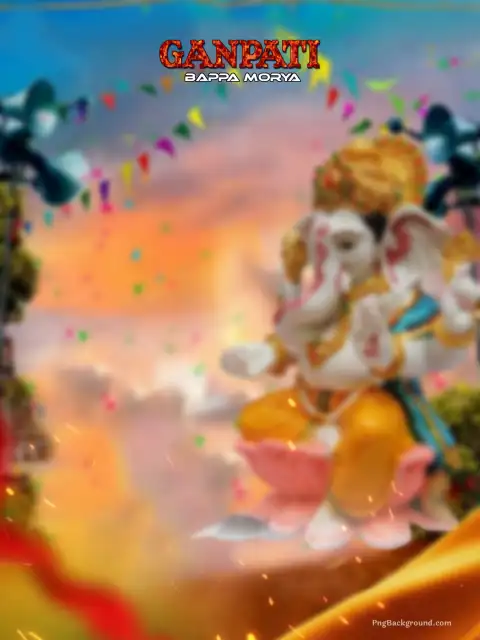 Ganpati Bappa Morya Picsart Photo  Editing Background