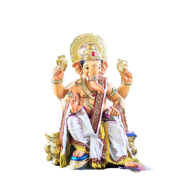 Ganpati Bappa Sitting Big Size Statue PNG Images Download