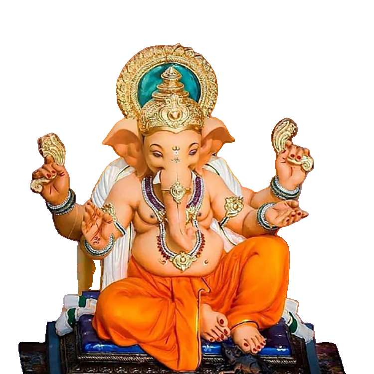 Ganpati Bappa Sitting HD Background PNG Images Download