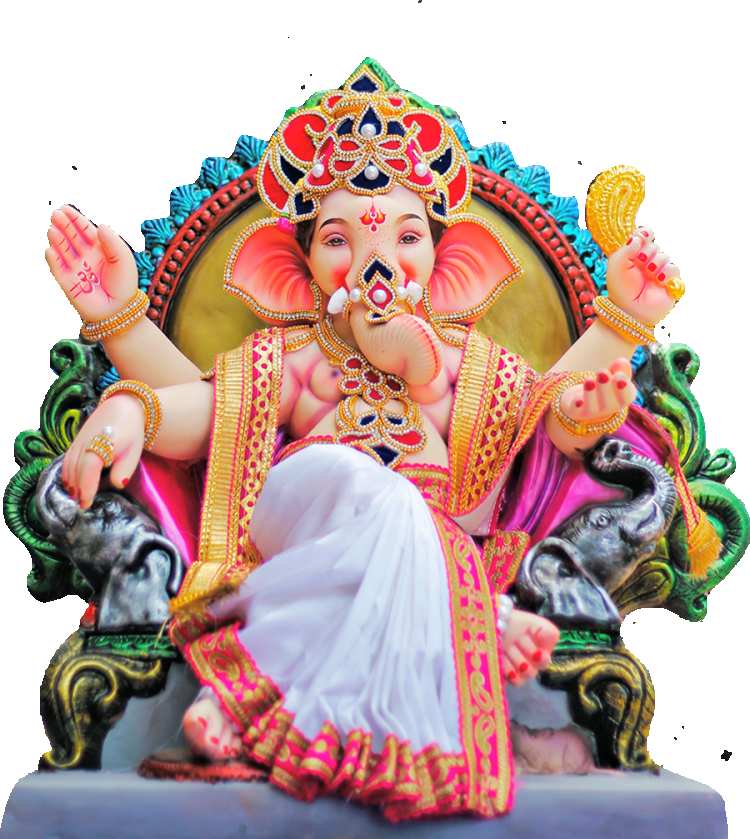 Ganpati Bappa Sitting Transparent Background PNG Images