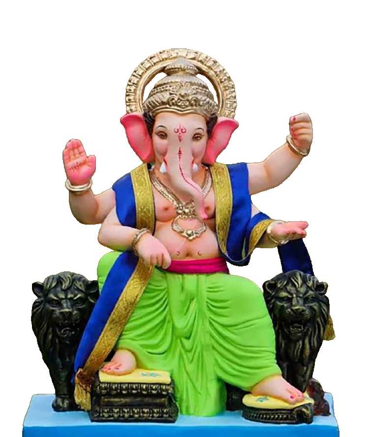 Ganpati Bappa Small Statue Sitting PNG Images Download