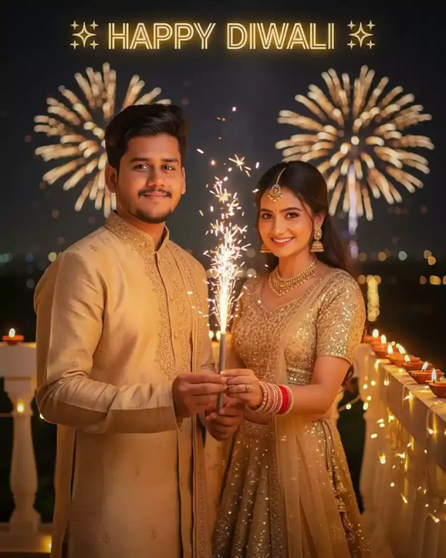 Gemini Diwali Couple Ai Photo Editing Prompt CBEditz gemini diwali couple ai photo editing prompt cbeditz