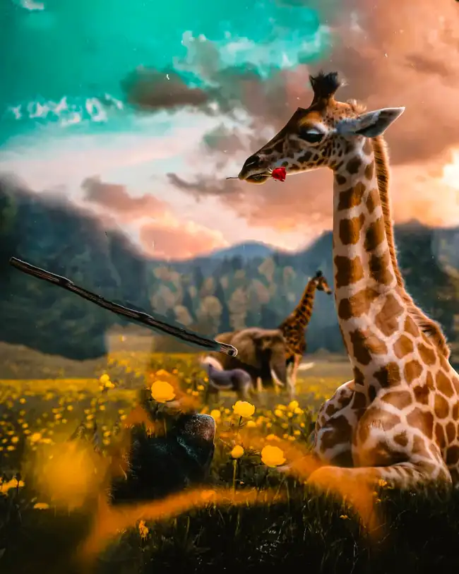 Giraffe CB Edit Background HD For Picsart Poto Editing