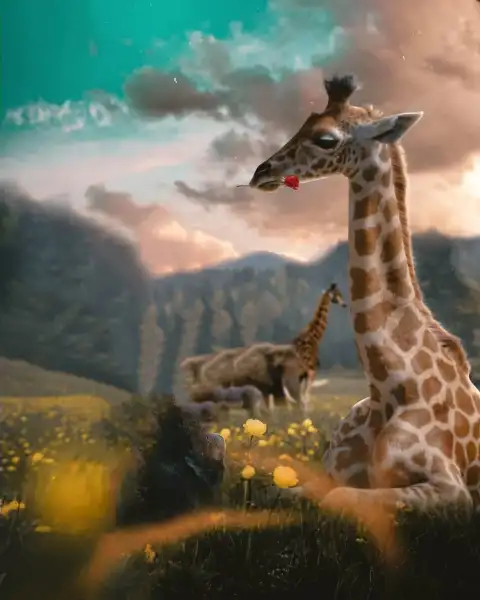 Giraffe Picsart Editing Background Full HD Download