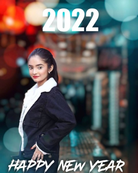 Girl 2022 Happy New Year CB PicsArt Editing Background