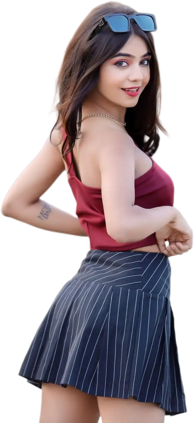 Girl Back View With Sunglasses PNG File