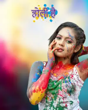 Girl CB Editing Happy Holi Bakcground Download