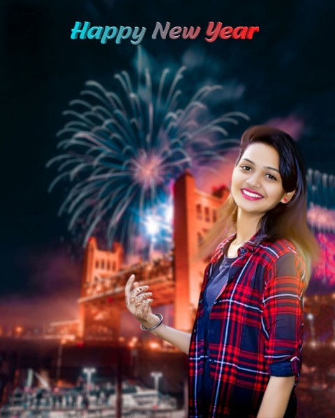 Girl Happy New Year 2022 CB PicsArt Editing Background