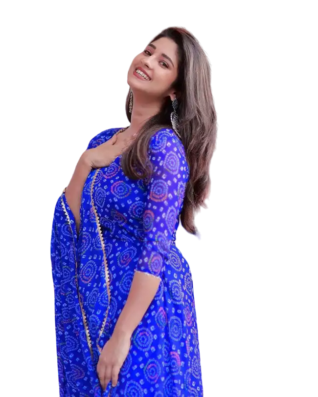 Girl In Blue Salwar Suits PNG Images Download