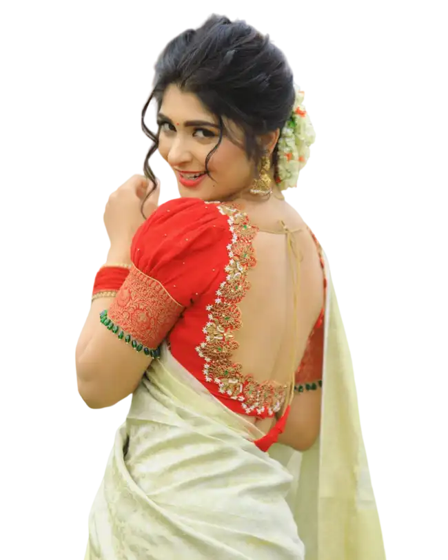 Girl In White Saree PNG Images Download