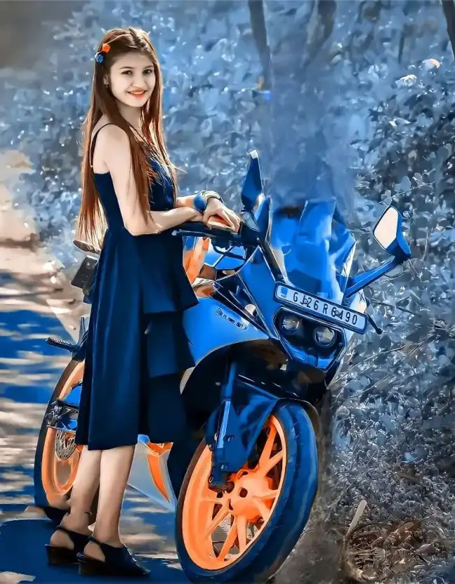 Girl Ktm Bike CB Background HD Download