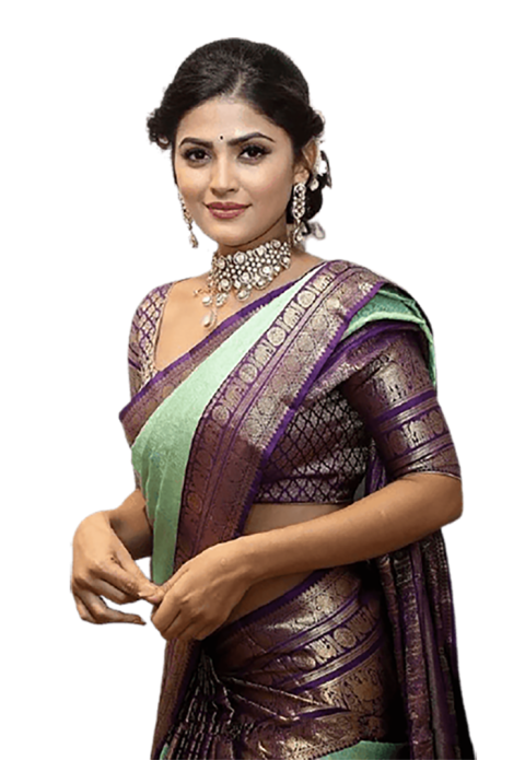 Girl With Saree PNG Images Transparent Background