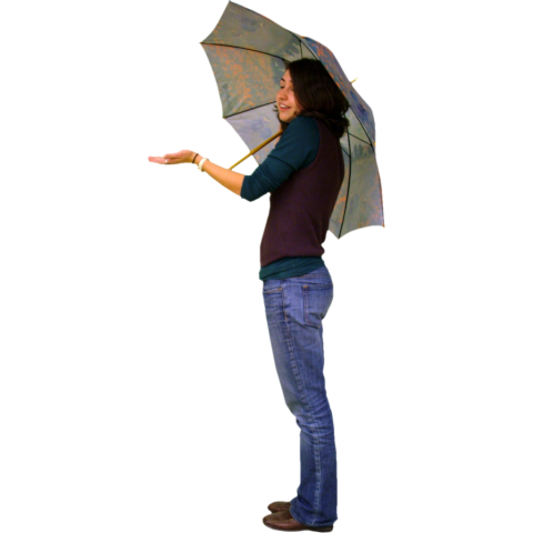 Girl With Umbrella PNG Images Download