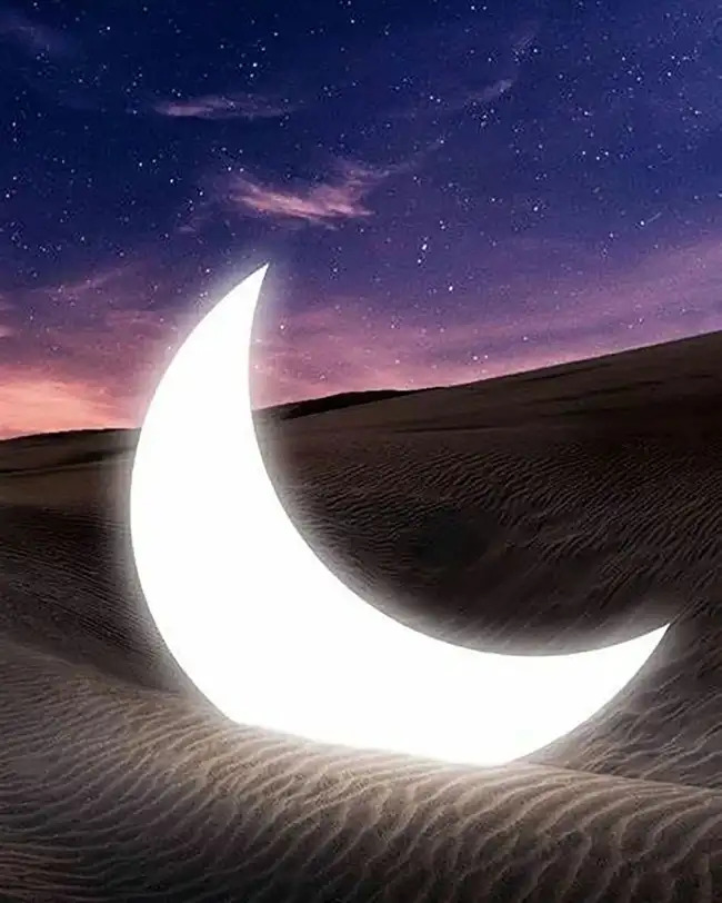 Glowing Half Moon PicsArt Editing Background Full HD