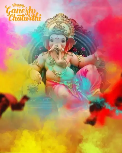 God Color Ganpati Editing Background HD  For Picsart