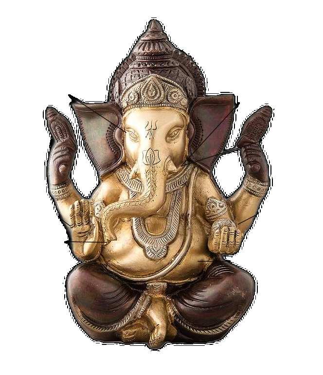 God Ganesh Ji Small Golden Statue PNG Images Download Free