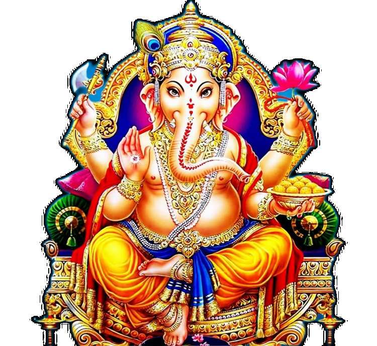 God Ganesh Ji With Four Hand PNG Images Download Free