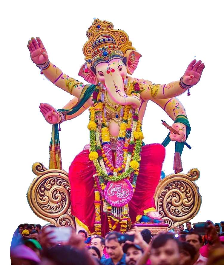 God Ganpati Ganesh Puja Statue Big Size PNG Images Download