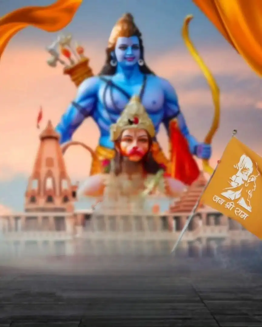 God Ram Ji With Hanuman Ji Photo Editing Background