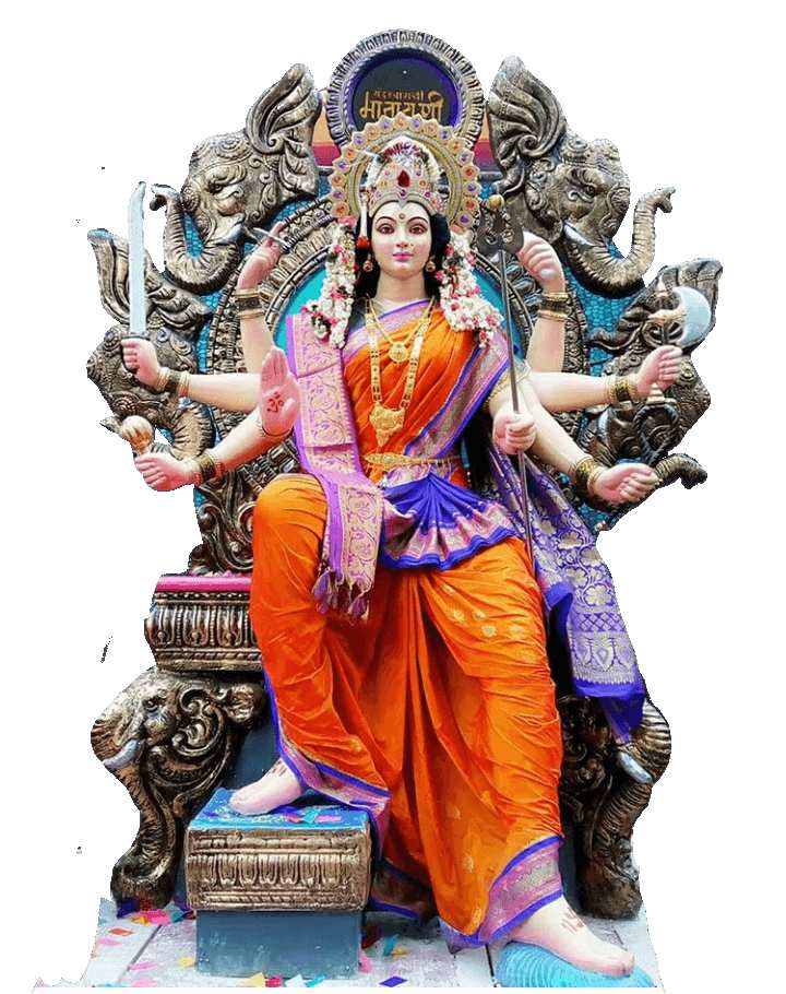 Goddess Maa Durga Sitting Murti PNG Images Download