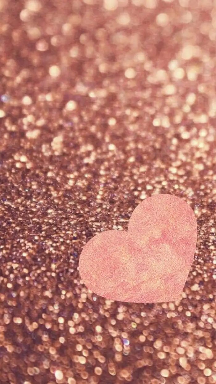 Gold Glitter Heart Pink Background HD Wallpapers Images