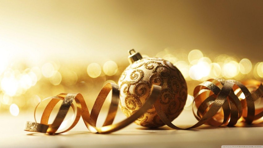 Gold Merry Christmas  Background Wallpaper High Resolution