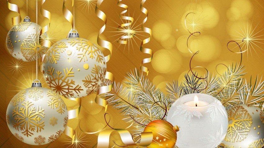 Gold Merry Christmas  Background Wallpaper High Resolution