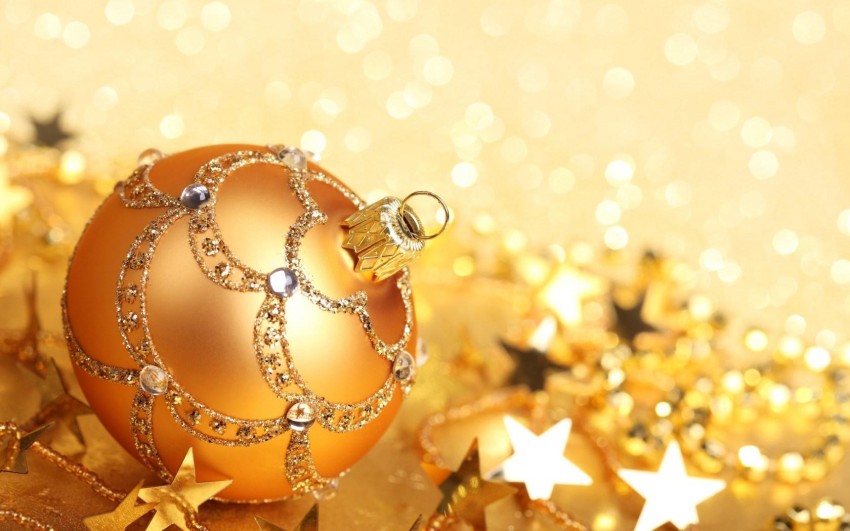 Gold Merry Christmas  HD Background Wallpaper