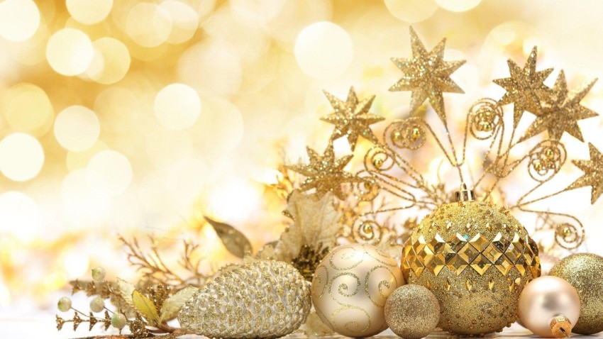 Gold Merry Christmas  HD Background Wallpaper