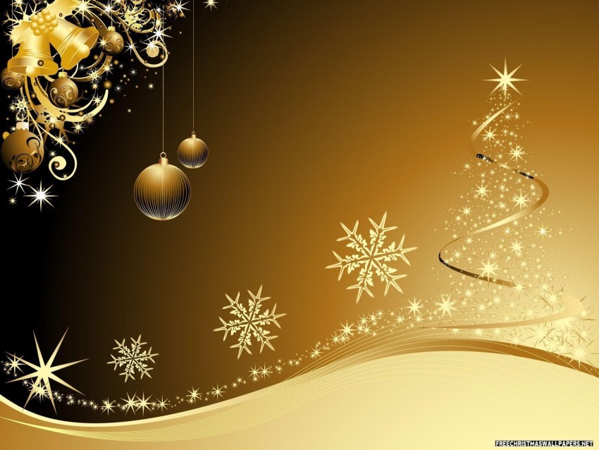 Gold Merry Christmas  HD Background Wallpaper  Pic